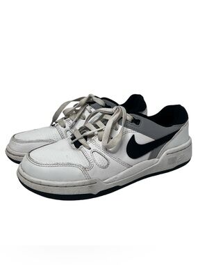 Nike Full Force Low Sneakers Youth Kids Sz 4.5 White & Black Basketball Casual